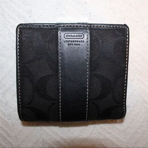 Coach Black Folded Wallet